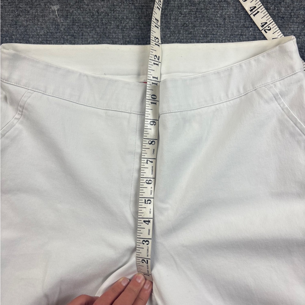 SPANX Women’s White On-the-Go Pull On Stretch Twill Cropped Pants size: Large - Picture 6 of 9